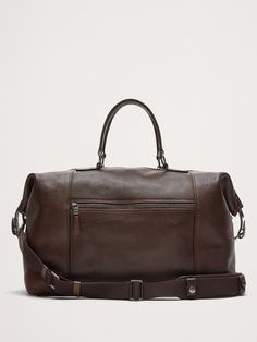 Men's Clothing - Shop New Arrivals | Banana Republic Men’s Duffle Bag, Mens Weekender Bag, Mens Duffle Bag, Leather Weekender, Bag Inside, Classy Cars, Zip Top, Duffel Bag, Sales Gifts