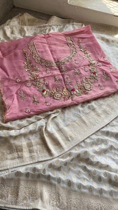 *FABRIC OF SAREE*- 100% pure soft tussar satin  silk      *Fabric of blouse* - double blouse 1) pure tussar satin same colour  2) pure munga silk zardozi work          *WORK* - Banarasi weaving & zardozi work   . Pink Unstitched Raw Silk Suit, Pink Raw Silk Unstitched Suit, Traditional Pink Silk Salwar Kameez, Festive Pink Katan Silk Kurta, Pink Katan Silk Kurta With Zari Work, Pink Silk Unstitched Suit With Zari Work, Pink Katan Silk Dupatta With Resham Embroidery, Pink Katan Silk Designer Sets, Designer Pink Silk Unstitched Suit