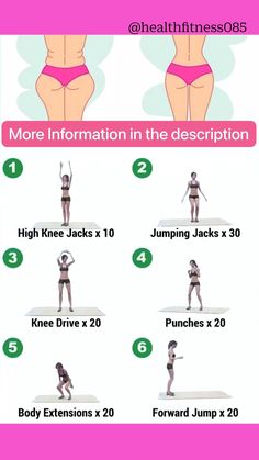 an info sheet showing how to do the same exercises for women's butts