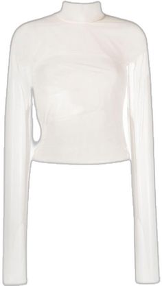 Eckhaus Latta, Mesh Top, High Neck, Mesh, Collage, Pins, White