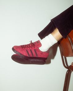 Red Shoes Outfit Men, Trainer Outfits, Red Adidas Shoes, Maroon Shoes, Trainers Outfit, Everyday Shoes