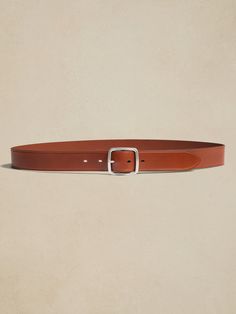 Sleek and streamlined, this sturdy leather belt works just as well with jeans as it does smartly tailored trousers.  LEATHER WORKING GROUP: By purchasing this product, you are supporting responsible leather manufacturing through the Leather Working Group.  Width: 1" (2. 5cm) Men's Belts, Brown Belt, Bottom Clothes, Tailored Trousers, Chinos Pants, Mens Belts, Leather Working, Leather Belt, Cognac