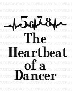 the heartbeat of a dancer is shown in black and white