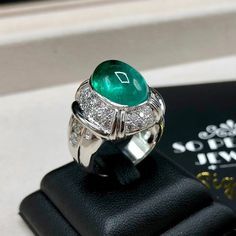 Zambian Emerald, Vs Diamond, Unisex Ring, White Gold Engagement Rings, White Gold Ring, Emerald Diamond, Natural Emerald, Salt Lake City, Quality Diamonds