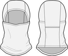 the front and back views of an unisex neck gaitert with zippers