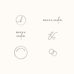 four different types of letters and numbers on a white background with the words beca and or