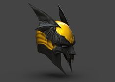 Wolf Helmet, Batman Cowl, Helmet Concept, Batman Inspired, Wolverine Comic, Batman Armor, Flying Unicorn, Cosplay Mask, Super Powers Art