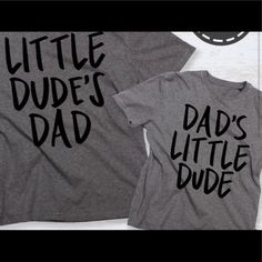 Comes In Black Or White And Other Colors Comment Below Which Color You Would Like And We Will Make Your Order Happen!! Funny T Shirt Designs, Dad And Son Shirts, Baseball Dad Shirts, Big Brother Little Brother, Father Son Shirts, Father And Baby, Brother Shirts, Funny Tshirt Design, Funny Dad Shirts