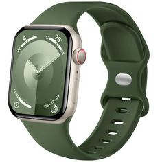 the apple watch series 4 is shown in green