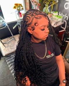 #hairstyles Boho Knotless Braids With Heart, Hairstyle Suggestions, Short Hair Styles Braids, Unique Braids, Pretty Braids