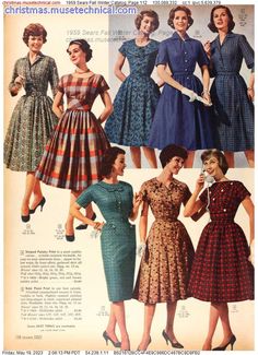 1959 Sears Fall Winter Catalog, Page 112 - Catalogs & Wishbooks 1950s Fashion Trends, 1959 Fashion, 1960s Fashion Women, 60’s Fashion, Vintage Clothes Patterns, Fashion Decades, 1950 Fashion, Fifties Fashion