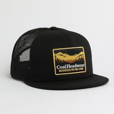 Black (SS'23) Casual Outdoor Trucker Hat With Embroidered Patch, Urban Trucker Hat With Logo Patch For Outdoor, Black Trucker Hat With Logo Patch And Flat Brim, Black Trucker Hat With Logo Patch For Streetwear, Urban Trucker Hat For Outdoor, One Size Fits Most, Urban Trucker Hat For Outdoor Activities, Trucker Hat With Embroidered Patch And Flat Brim, Black Snapback Trucker Hat With Logo Patch, Urban Black 5-panel Trucker Hat