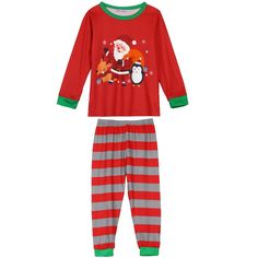 Christmas Matching 2 Pieces Pajama Set for Family. Featuring a snowman print top and striped sleep pants. Long sleeves, round neck, and loose style make it comfortable for all-day wear. Good choice for the Christmas holiday for family, mom, dad, and children. This cute snowman print Christmas pajama set has an adorable design. The Christmas family pajamas include Striped, Cute snowman, Reindeer, and a funny color block in green. The classic elements are such a popular and stylish design, that yo Cotton Christmas Bedtime Tops, Christmas Cotton Bedtime Tops, Winter Holiday Cotton Sleepwear, Red Cartoon Print Sleepwear For Sleepover, Winter Crew Neck Tops For Pajama Party, Red Cotton Sleepwear With Cartoon Print, Red Cartoon Print Cotton Sleepwear, Crew Neck Top For Pajama Party In Winter, Winter Cartoon Print Sleepwear