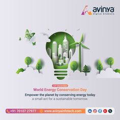 an advertisement for the world energy conservation day