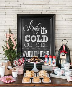 a baby it's cold outside dessert table