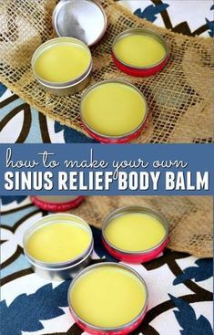 Natural Sinus Relief, Sinus Relief, Diet Vegetarian, Body Balm, Natural Therapy, Homemade Remedies, Diy Health