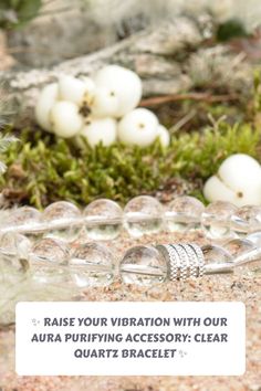 Raise your vibration with our Aura Purifying Accessory: Clear Quartz Bracelet Cleanse Your Aura, Clear Quartz Bracelet, Attract Positivity, Raise Your Vibration, Chakra Bracelet, Spiritual Awareness, Quartz Bracelet, Quartz Pendant, Rock Crystal