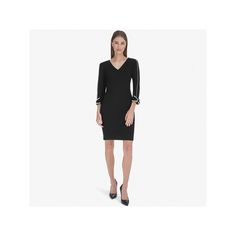 Show off your style in this Andrew Marc rolled long sleeve v-neck sheath dress. Click on this WOMEN'S GUIDE to find the perfect fit and more!Show off your style in this Andrew Marc rolled long sleeve v-neck sheath dress. Click on this WOMEN'S GUIDE to find the perfect fit and more!FEATURES V-neck Long sleeves Sheath silhouette Straight hem Hook-and-eye, zipper backFIT & SIZING True to size 37.25-in. length from shoulder to hem Mini length hits at the thighFABRIC & CARE Polyester, spandex Dry cle Fitted V-neck Bodycon Dress For Office, V-neck Office Lady Bodycon Dress, Spring Bodycon V-neck Dress With Long Sleeves, Elegant Long Sleeve Bodycon V-neck Dress, Elegant Stretch V-neck Dress With Long Sleeves, Elegant Long Sleeve V-neck Stretch Dress, Formal Stretch V-neck Dress, Elegant V-neck Stretch Dress With Long Sleeves, Elegant Fall V-neck Dress For Work