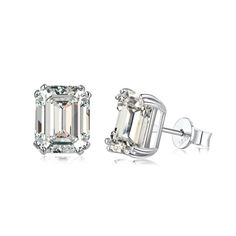 925 sterling silver Stone Material: Cubic Zirconia We ship worldwide click here for all delivery infos.... Emerald Cut Stud Earrings, Feminine Vibes, Wedding Party Jewelry, Luxury Diamonds, Earrings Wedding, Stunning Earrings, Emerald Cut Diamonds, Ear Studs, Jewelry Party