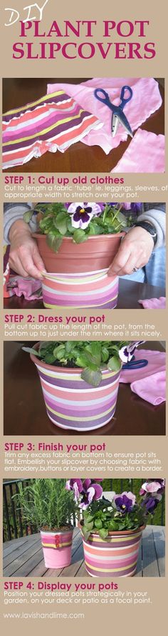 the instructions for how to make a flower pot