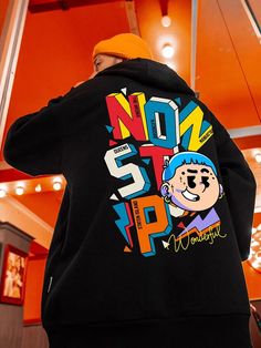 New Graphic Hoodies Nonstop Cartoon Prints, Oversized Y2K Style-Streetwear and Hip Hop Tracksuit Men, Y2k Hoodie, Anime Hoodie, Japanese Streetwear, Hip Hop Outfits, Y2k Streetwear, Polyester Material, Oversized Sweatshirt, Oversize Hoodie