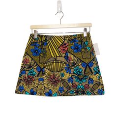 Zara Trafaluc Floral Colorful Abstract Mini Skirt Nwt Waist. 14” Length. 14” No Flaws Outfits 2023, Zara Skirts, Colorful Abstract, Yellow Blue, Elegant Fashion, Blue Yellow, Mini Skirt, Womens Skirt, Color Blue