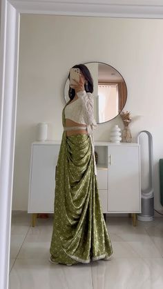 Different Saree Draping Styles Indian, Different Saree Draping Styles, Lehenga Style Saree, Drape Sarees, Saree Draping Styles