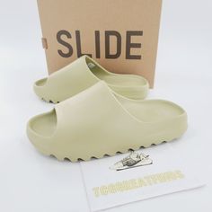 Adidas Originals Yeezy Slide Resin Men's Brand New with box. ✔ Style: GZ5551 ✔ Size: 10us/10uk/40.5eur. ✔ Color: Resin/Resin     Shipping & Payment Policies       We will have your item packed and boxed carefully and shipped out within 1 business day (often the same day). We pride ourselves on extremely fast shipping!! If you have any questions about the item, PLEASE contact us before purchasing the item. U. S. A. Seller. No Returns. Final Sale. Thank you for viewing Our items, please see other Glitter Ugg Boots, Adidas Shoes Yeezy, Adidas Yeezy Slide, Color Resin, Yeezy Slides, Slide Slippers, Trainers Fashion, Yeezy Shoes, Outdoor Fashion