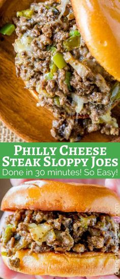 philly cheese steak sloppy joes is an easy and delicious meal