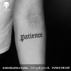 TashanTattoo
AshokTattooWala
S.20. Tirupati plaza
Opp. New bus stand
Near gd modi collage
Palanpur (gujrat)
9586697547
9687533310 Patience Tattoo Design, Patience Tattoo Ideas, Desert Tattoo, Fighter Tattoo, Tiny Wrist Tattoos, Drip Fits, Bicep Tattoo