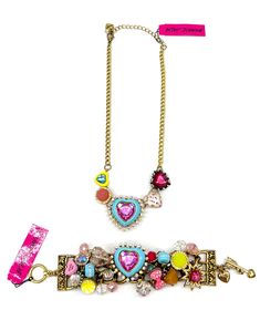 Vintage Multicolor Jewelry For Valentine's Day, Multicolor Heart-shaped Metal Jewelry, Multicolor Heart-shaped Jewelry With Adjustable Chain, Multicolor Heart Shaped Metal Jewelry, Heart-shaped Multicolor Metal Jewelry, Multicolor Heart Shaped Jewelry With Adjustable Chain, Multicolor Metal Jewelry For Valentine's Day, Valentine's Day Multicolor Metal Jewelry, Multicolor Metal Jewelry With Heart Charm