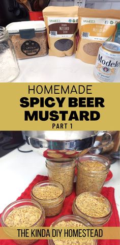 Homemade Spicy Beer Mustard - Part 1 Spicy Brown Mustard Recipe, Home Made Mustard, Chinese Hot Mustard Recipe, Beer Mustard Recipe, Fermentation Station