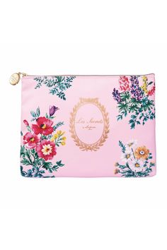 Ladurée Paris Flat Pouch Pink - New Pretty bag, satin feel. Size: H180×W235×D20mm Paris Flat, Laduree Paris, Parisian Interior, Flat Pouch, Interior Concept, Pretty Bags, Notebook, Pouch, Satin