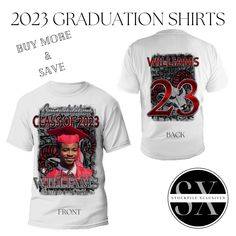 Show off your senior class of 2023 graduate with our custom designed shirt. Featuring your school mascot, a photo of the graduate, name, and any other items you wish to add, this shirt is the perfect way to celebrate your senior's accomplishment. Elevate your senior's graduation by memorializing the special day with a personalized shirt.  The shirt is perfect for the warm weather with moisture-wicking technology, keeping you cool and dry during even the most intense activities. Its classic fit c Class Shirts 2022, Senior Night Shirts, Senior Class Of 2023, High School Grad Gifts, Student Images, 2023 Graduate, College Grad Gifts, Boy Graduation, Galaxy Shirt