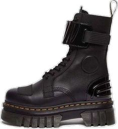 Dr Martens Audrick, Leather Lace Up Boots, Leather Lace, Dr. Martens, Lace Up Boots, Leather And Lace, Black Boots, Lace Up, Collage