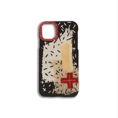 a cell phone case with a cross on it