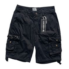 New With Tags Size 2 Black In Color Cargo Shorts Multiple Pockets Button And Zip Closure Pull Strings On Hems 95% Cotton 5% Spandex Measurements: Waist: 13 Inches Rise: 10 1/2 Inches Inseam: 8 1/2 Inches Casual Bermuda Bottoms With Pockets, Black Cargo Shorts With Belt Loops, Black Cargo Pants With Belt Loops, Black Short-length Cargo Pants With Belt Loops, Black Short Length Cargo Pants With Belt Loops, Black Cargo Shorts With Patch Pockets, Black Bottoms With Patch Pockets, Black Bottoms With Patch Pockets, Short Length, Black Bottoms With Patch Pockets Short Length