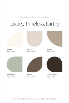 Luxury Color Palettes for Your Brand: Five Modern Color Palettes FREE for You to Use! Brand Colour Schemes, Website Color Palette, House Color Palettes, Food Logo Design, Business Colors, Modern Color Palette, Exterior Makeover, Food Logo, Earthy Color Palette