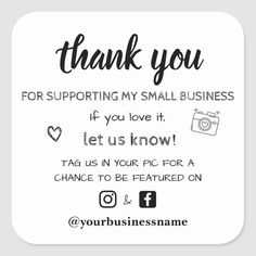 thank you for supporting my small business coaster