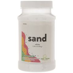 a bottle of sand on a white background