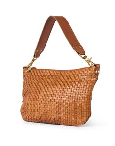 This checker shoulder bag from Clare V. is sure to be your new go-to. The messenger silhouette is crafted from hand-woven Italian leather and features both crossbody and shoulder straps so you can take it from day to night. Style yours with jeans and a tee for an effortlessly cool weekend look. Woven Leather Satchel For On-the-go, Top Handle Woven Leather Hobo Bag, Woven Leather Satchel Shoulder Bag, Leather Satchel Shoulder Bag With Intrecciato Weave, Travel Intrecciato Weave Crossbody Satchel, Woven Leather Shoulder Bag For Travel, Travel Woven Leather Crossbody Satchel, Modern Woven Leather Shoulder Bag For On-the-go, Leather Woven Shoulder Bag For Travel