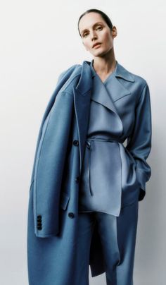 Bob Riccio, Winter Lookbook, Fall 24, Sharon Stone, Blue Coat, Jamie Lee, Halle Berry, Three Piece Suit, Charlize Theron