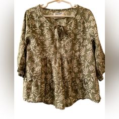 Nwot Bohemian Style Long Sleeve Top In Olive Green Size 6-7 Years Old. Never Worn, No Stains Or Flaws In Excellent Condition. Packed And Shipped With Care Reasonable Offers Are Welcomed Bundle And Save Smoke Free/Pet Free Home Thank You For Shopping With Me Fall Cotton Peasant Top For Vacation, Cotton Peasant Top For Vacation In Fall, Cotton Peasant Top For Fall Vacation, Fall Cotton Printed Peasant Top, Patterned Casual Peasant Top For Vacation, Fall Printed Cotton Peasant Top, Casual Patterned Peasant Top For Vacation, Casual Cotton Peasant Top With Boho Print, Casual Printed Cotton Peasant Top