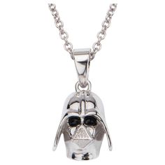 Women's Star Wars Darth Vader 925 Sterling Silver Pendant with Chain (18) Odd Jewelry, Dark Vader, Vader Helmet, 3d Earrings, Target Store, Phantom Menace, Star Wars Women, Jedi Knight, Star Wars Darth