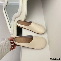 Olivia Mark - Slip-on Outdoor Lazy Sandals Flat Mules Single Shoes Trending Flats, Low Heel Flats, Elegant Flats, Silver High Heels, Basic Heels, Summer Soft, Platform Flats, 2024 Spring Summer, Women Slides