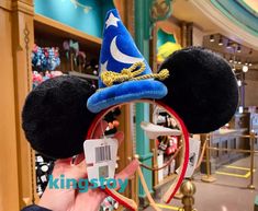 Authentic Disney Sorcerer Fantasia Mickey Mouse Ear Hat Headband shanghai disney | eBay Disney Land Headband, Disney Stockings, Mickey Mouse Ears Hat, Sorcerer Mickey, Disney Ears Headband, Disneyland Ears, Disney Mouse Ears, Disney Souvenirs, Disney Merch