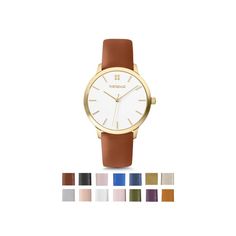 Womens Watch, Fall Gift, Autumn Colors, Leather Watches, Fashion Accessories, Fall Fashion, Fall Jew Trendy Watches With Leather Strap, Trendy Watches With Leather Strap And Round Dial, Trendy Everyday Watches, Gold Minimalist Watch Accessories For Everyday, Minimalist Everyday Watch With Leather Strap, Gold Minimalist Watches, Trendy Everyday Watches With Leather Strap, Minimalist Everyday Watch With Adjustable Fit, Trendy Rose Gold Everyday Watches