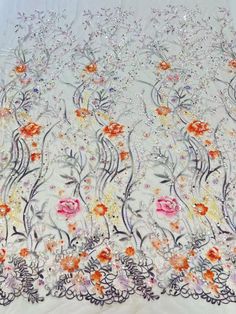 We offer a variety of fashion handmade fabric，those are widely use for wedding dress，garment and fashion cloth. we sell it by yard，our minimum order is 1 yards，and we always package it 15 yards for one roll，the width is 130cm/50 inch Material ： mesh ，Rayon,polyester. Symmetrical embroidery floral pattern, with lovely flowers in the middle, scalloped border. You can also cut and use separately. Perfect for dress, tops, wedding veil. You can split the piece up and have one scalloped edge around th Elegant Floral Embroidered Fabric For Summer, Bohemian Embroidered Fabric For Spring Wedding, Elegant Summer Floral Embroidered Fabric, Spring Floral Print Embroidered Lace Fabric, Spring Floral Lace Embroidered Fabric, Spring Lace Fabric With Floral Embroidery, Spring Lace Fabric With Floral Print Embroidery, Elegant Floral Embroidered Tulle Fabric For Summer, Summer Wedding Embroidered Fabric With Floral Print