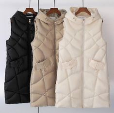 2023 Jackets, Long Waistcoat, Long Winter Coats Women, Long Winter Coats, Winter Vest, Cotton Vest, Hooded Vest, Long Vests, Shoes Ladies