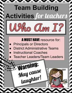 Team Building Activities for Teachers, Who Am I? by Much Better Than Yesterday Teacher Games For Staff, Staff Games For Teachers, Team Building Activities For Teachers, Teacher Team Building Activities, Teacher Team Building, Teachers Lounge Makeover, Activities For Teachers, Elementary School Principal, Elementary Principal